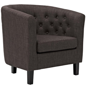 ModwayModway Prospect 2 Piece Upholstered Fabric Armchair Set EEI-3150 EEI-3150-BRN-SET- BetterPatio.com