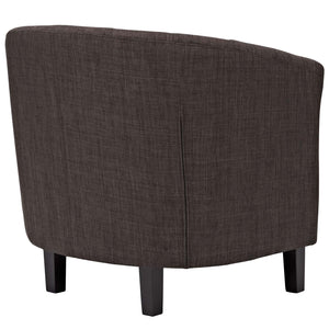 ModwayModway Prospect 2 Piece Upholstered Fabric Armchair Set EEI-3150 EEI-3150-BRN-SET- BetterPatio.com