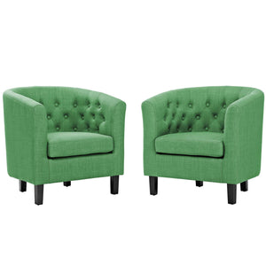 ModwayModway Prospect 2 Piece Upholstered Fabric Armchair Set EEI-3150 EEI-3150-GRN-SET- BetterPatio.com