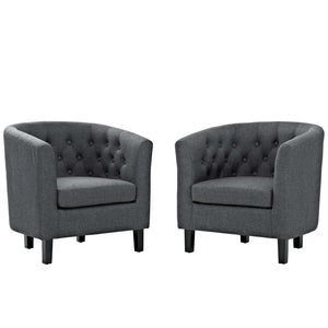 ModwayModway Prospect 2 Piece Upholstered Fabric Armchair Set EEI-3150 EEI-3150-GRY-SET- BetterPatio.com