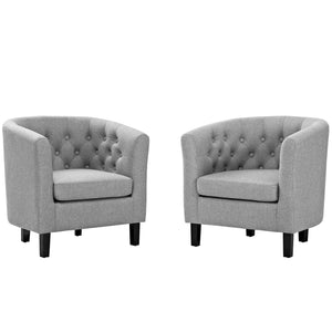 ModwayModway Prospect 2 Piece Upholstered Fabric Armchair Set EEI-3150 EEI-3150-LGR-SET- BetterPatio.com