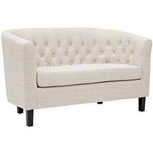 ModwayModway Prospect 2 Piece Upholstered Fabric Loveseat and Armchair Set EEI-3148 EEI-3148-BEI-SET- BetterPatio.com