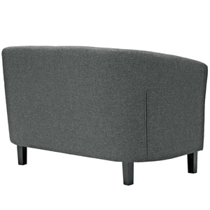 ModwayModway Prospect 2 Piece Upholstered Fabric Loveseat and Armchair Set EEI-3148 EEI-3148-GRY-SET- BetterPatio.com