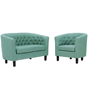 ModwayModway Prospect 2 Piece Upholstered Fabric Loveseat and Armchair Set EEI-3148 EEI-3148-LAG-SET- BetterPatio.com