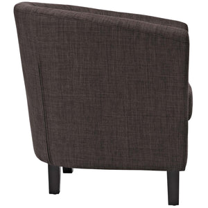 ModwayModway Prospect 3 Piece Upholstered Fabric Loveseat and Armchair Set EEI-3149 EEI-3149-BRN-SET- BetterPatio.com