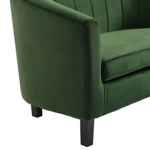 ModwayModway Prospect Channel Tufted Performance Velvet Armchair EEI-3188 EEI-3188-EME- BetterPatio.com