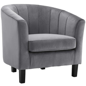 ModwayModway Prospect Channel Tufted Performance Velvet Armchair EEI-3188 EEI-3188-GRY- BetterPatio.com