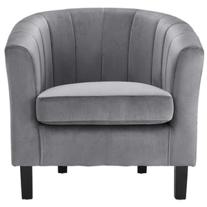 ModwayModway Prospect Channel Tufted Performance Velvet Armchair EEI-3188 EEI-3188-GRY- BetterPatio.com