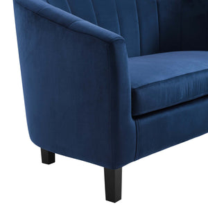 ModwayModway Prospect Channel Tufted Performance Velvet Armchair EEI-3188 EEI-3188-NAV- BetterPatio.com