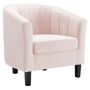 ModwayModway Prospect Channel Tufted Performance Velvet Armchair EEI-3188 EEI-3188-PNK- BetterPatio.com