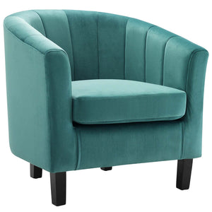 ModwayModway Prospect Channel Tufted Performance Velvet Armchair EEI-3188 EEI-3188-TEA- BetterPatio.com