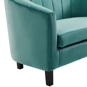 ModwayModway Prospect Channel Tufted Performance Velvet Armchair EEI-3188 EEI-3188-TEA- BetterPatio.com