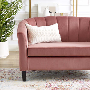 ModwayModway Prospect Channel Tufted Performance Velvet Loveseat EEI-3137 EEI-3137-DUS- BetterPatio.com