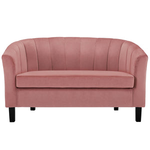 ModwayModway Prospect Channel Tufted Performance Velvet Loveseat EEI-3137 EEI-3137-DUS- BetterPatio.com