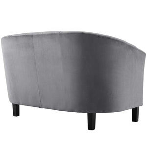 ModwayModway Prospect Channel Tufted Performance Velvet Loveseat EEI-3137 EEI-3137-GRY- BetterPatio.com