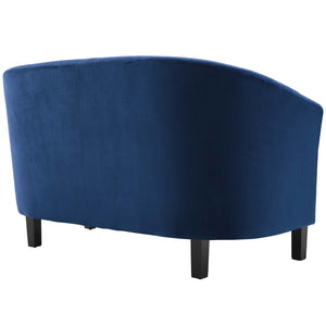 ModwayModway Prospect Channel Tufted Performance Velvet Loveseat EEI-3137 EEI-3137-NAV- BetterPatio.com