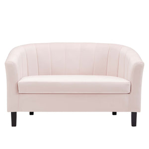 ModwayModway Prospect Channel Tufted Performance Velvet Loveseat EEI-3137 EEI-3137-PNK- BetterPatio.com