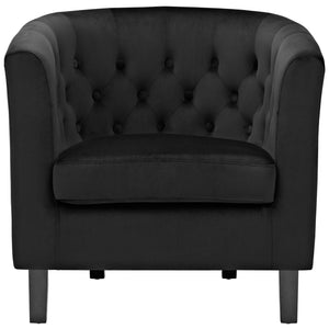 ModwayModway Prospect Performance Velvet Armchair EEI-2613 EEI-2613-BLK- BetterPatio.com