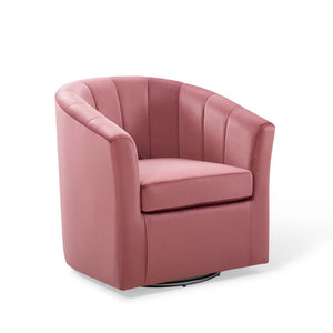 ModwayModway Prospect Performance Velvet Swivel Armchair EEI-4139 EEI-4139-DUS- BetterPatio.com