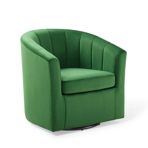 ModwayModway Prospect Performance Velvet Swivel Armchair EEI-4139 EEI-4139-EME- BetterPatio.com