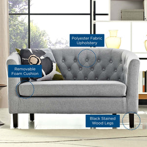 ModwayModway Prospect Upholstered Fabric Loveseat EEI-2614 EEI-2614-LGR- BetterPatio.com