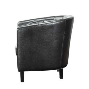 ModwayModway Prospect Upholstered Vinyl Armchair EEI-813 EEI-813-BLK- BetterPatio.com