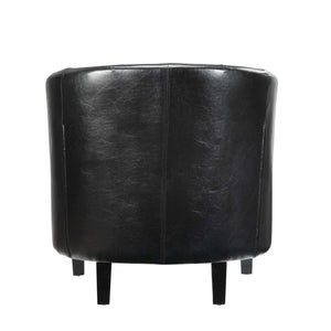 ModwayModway Prospect Upholstered Vinyl Armchair Set of 2 EEI-4110 EEI-4110-BLK- BetterPatio.com