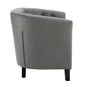 ModwayModway Prospect Upholstered Vinyl Loveseat EEI-1043 EEI-1043-GRY- BetterPatio.com