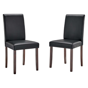 ModwayModway Prosper Faux Leather Dining Side Chair Set of 2 EEI-3617 EEI-3617-BLK- BetterPatio.com