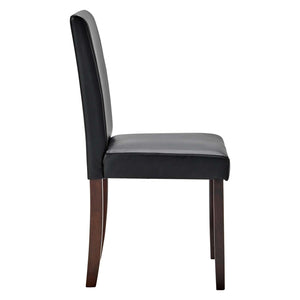 ModwayModway Prosper Faux Leather Dining Side Chair Set of 2 EEI-3617 EEI-3617-BLK- BetterPatio.com