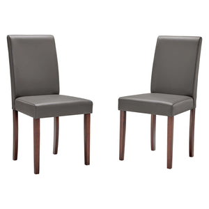 ModwayModway Prosper Faux Leather Dining Side Chair Set of 2 EEI-3617 EEI-3617-GRY- BetterPatio.com