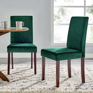 ModwayModway Prosper Upholstered Velvet Dining Side Chair Set of 2 EEI-3619 EEI-3619-GRN- BetterPatio.com