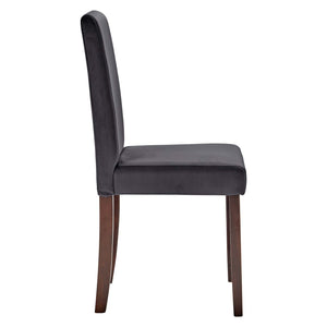 ModwayModway Prosper Upholstered Velvet Dining Side Chair Set of 2 EEI-3619 EEI-3619-GRY- BetterPatio.com