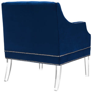 ModwayModway Proverbial Armchair Performance Velvet Set of 2 EEI-4421 EEI-4421-NAV- BetterPatio.com