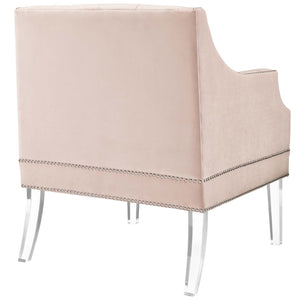 ModwayModway Proverbial Armchair Performance Velvet Set of 2 EEI-4421 EEI-4421-PNK- BetterPatio.com