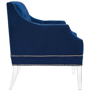 ModwayModway Proverbial Tufted Button Accent Performance Velvet Armchair EEI-3413 EEI-3413-NAV- BetterPatio.com