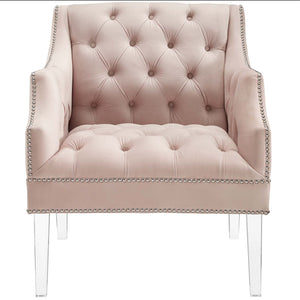 ModwayModway Proverbial Tufted Button Accent Performance Velvet Armchair EEI-3413 EEI-3413-PNK- BetterPatio.com