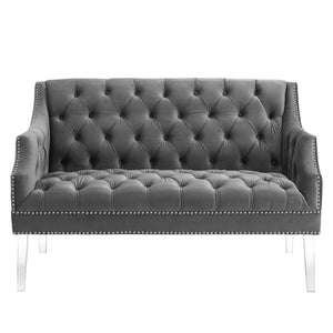 ModwayModway Proverbial Tufted Performance Velvet Loveseat EEI-4327 EEI-4327-GRY- BetterPatio.com