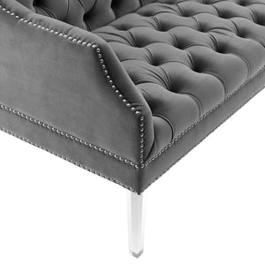 ModwayModway Proverbial Tufted Performance Velvet Loveseat EEI-4327 EEI-4327-GRY- BetterPatio.com