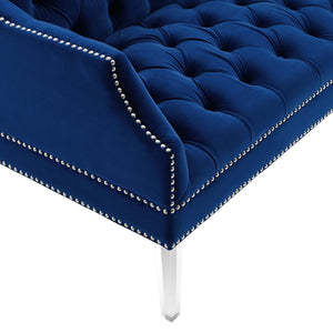 ModwayModway Proverbial Tufted Performance Velvet Loveseat EEI-4327 EEI-4327-NAV- BetterPatio.com