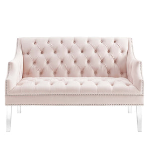 ModwayModway Proverbial Tufted Performance Velvet Loveseat EEI-4327 EEI-4327-PNK- BetterPatio.com