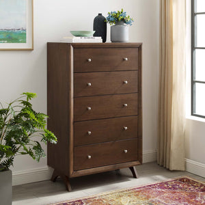 ModwayModway Providence Five-Drawer Chest or Stand MOD-6058 MOD-6058-WAL- BetterPatio.com