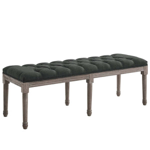 ModwayModway Province French Vintage Upholstered Fabric Bench EEI-3368 EEI-3368-GRY- BetterPatio.com