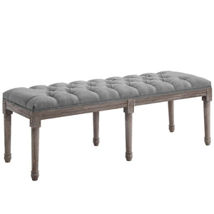 ModwayModway Province French Vintage Upholstered Fabric Bench EEI-3368 EEI-3368-LGR- BetterPatio.com