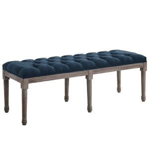 ModwayModway Province French Vintage Upholstered Fabric Bench EEI-3368 EEI-3368-NAV- BetterPatio.com