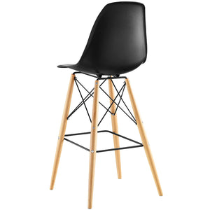 ModwayModway Pyramid Bar Stool EEI-1701 EEI-1701-BLK- BetterPatio.com