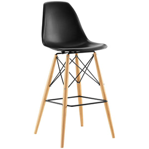 ModwayModway Pyramid Bar Stool EEI-1701 EEI-1701-BLK- BetterPatio.com