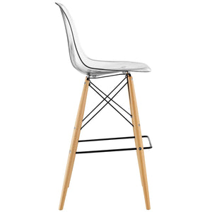 ModwayModway Pyramid Bar Stool EEI-1701 EEI-1701-CLR- BetterPatio.com