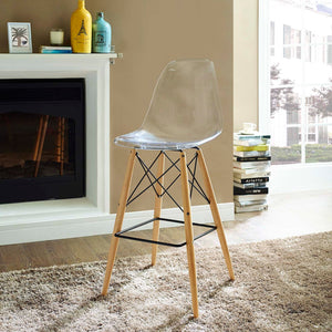 ModwayModway Pyramid Bar Stool EEI-1701 EEI-1701-CLR- BetterPatio.com