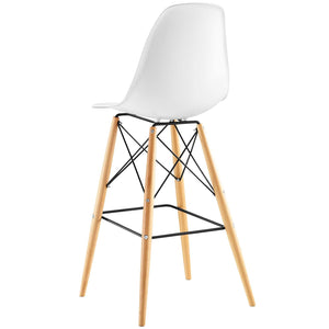 ModwayModway Pyramid Bar Stool EEI-1701 EEI-1701-WHI- BetterPatio.com